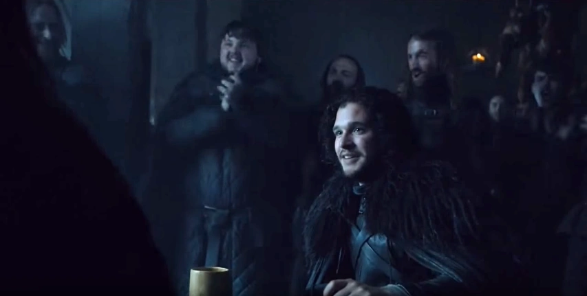 Still from Game of Thrones — the clip “Jon Snow elected Lord Commander”