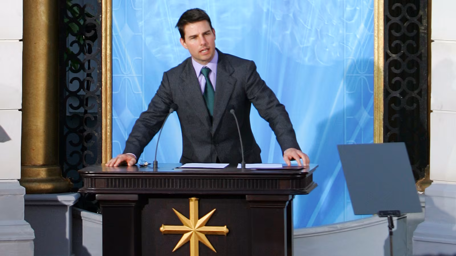 Still from Today Show Interview — the clip “Tom Cruise promotes Scientology”