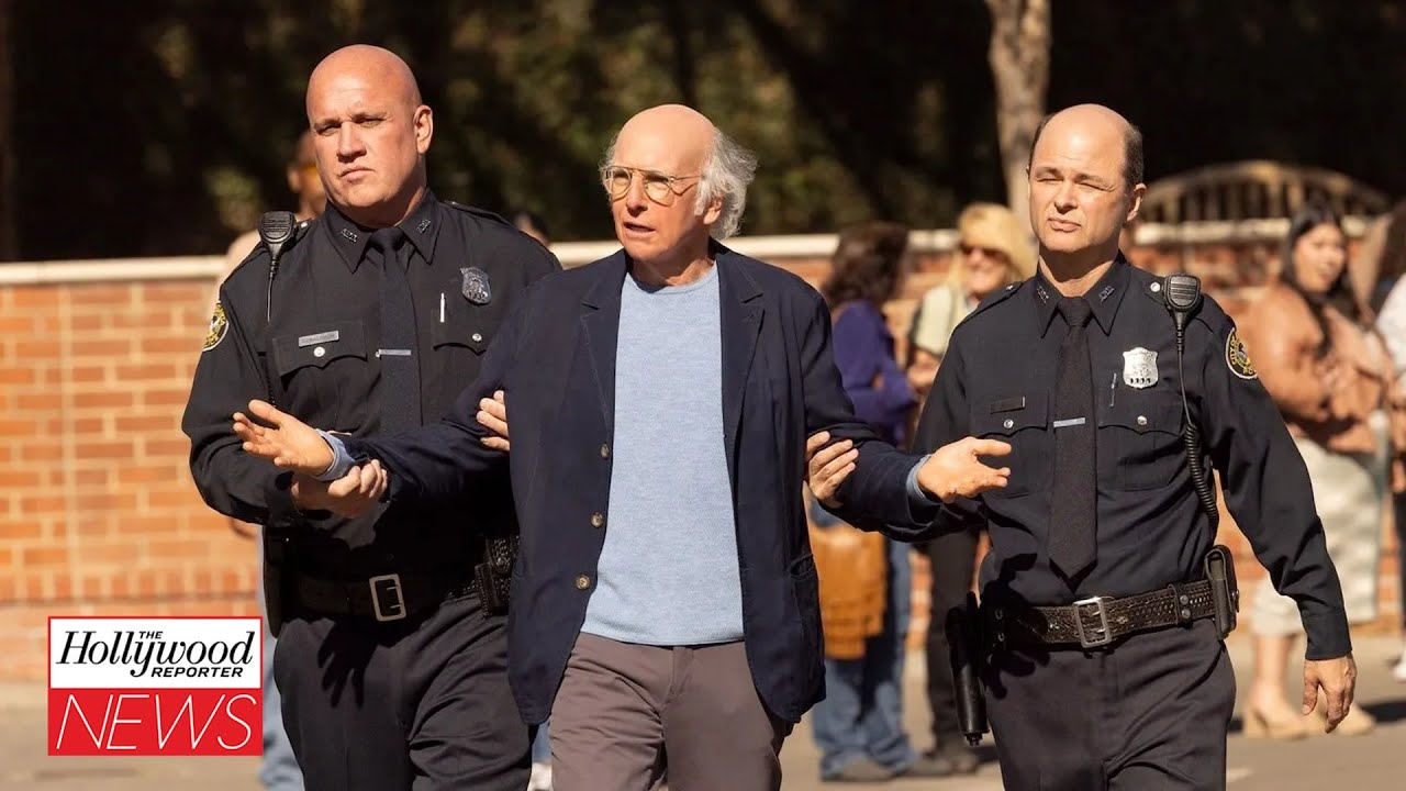 Still from Curb Your Enthusiasm — the clip “Larry David Arrested for Giving Water in Election Line”
