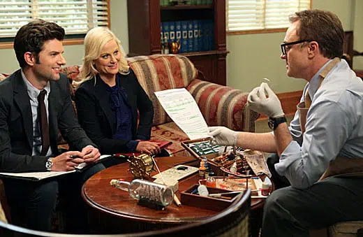 Still from Parks and Recreation — the clip “Live Ammo”