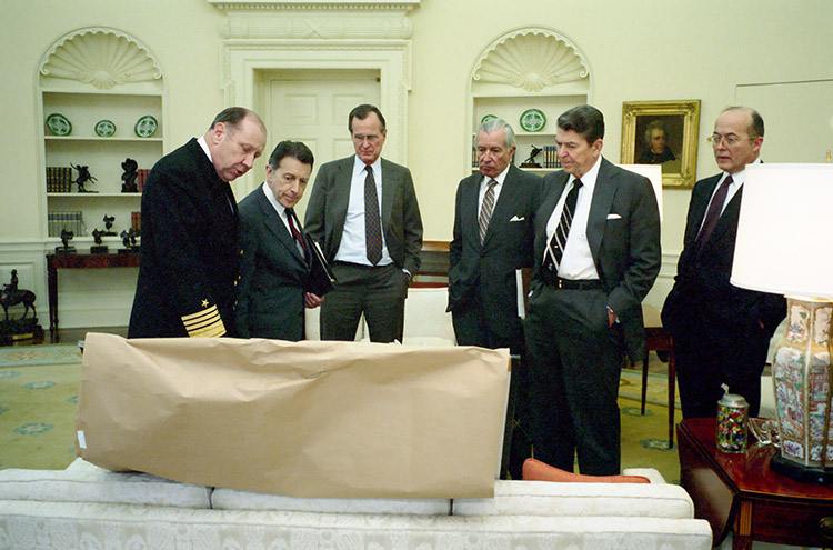 Still from The American President — the clip “Libya Bombing – American President”