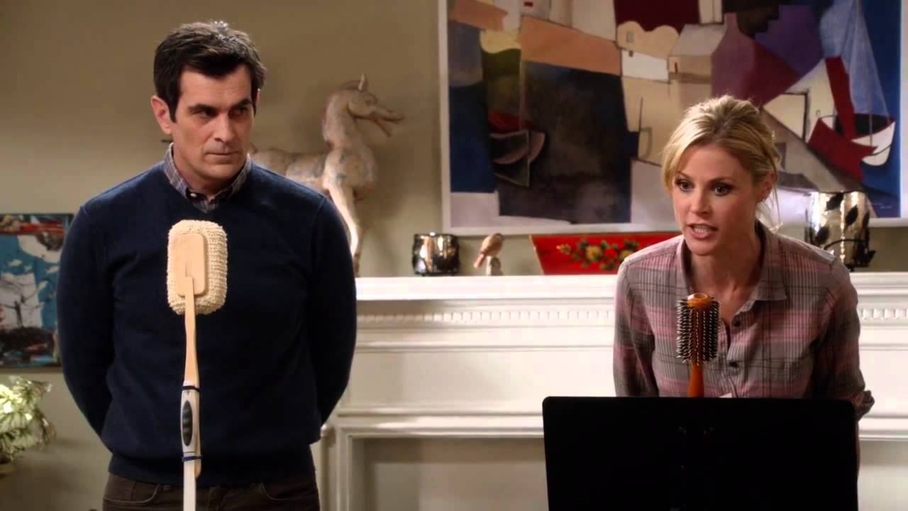 Still from the clip “Claire Does a Mock Debate in Modern Family”