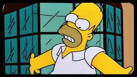 Still from The Simpsons — the clip “Homer Simpson Says Communism Works in Theory”