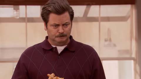 Still from the clip “Ron Swanson Explains Libertarianism” (Parks and Recreation (NBC))